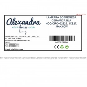 Lampada da tavolo Alexandra House Living Bianco Ceramica 60 W 16 x 45 x 16 cm
