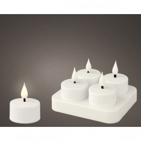 Candela LED Lumineo 485346 Bianco Ricaricabile Interno (4 Unità)