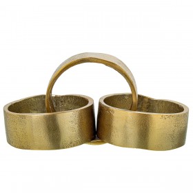 Statua Decorativa Alexandra House Living Dorato Astratto 32 x 12 x 12 cm