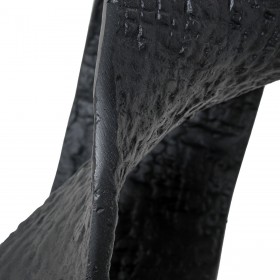 Statua Decorativa Alexandra House Living Möbius Strip Nero Dorato Astratto 20 x 18 x 11 cm