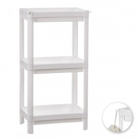 Scaffale da Bagno Ballete Bianco Plastica 35,5 x 23 x 75 cm