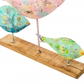 Statua Decorativa Alexandra House Living Multicolore Ferro Pesci 83 x 16 x 51 cm