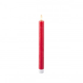 Candela LED Lumineo Rosso Ø 2,2 x 24,5 cm 2 Unità (AAA)