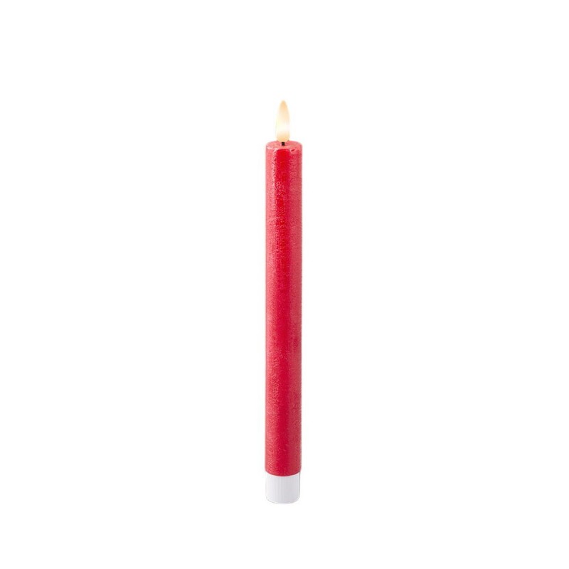 Candela LED Lumineo Rosso Ø 2,2 x 24,5 cm 2 Unità (AAA)