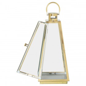 Lanterne Alexandra House Living Dorato Acciaio 12 x 25 x 12 cm 18 x 53 x 18 cm 17 x 39 x 17 cm Portacandele 3 Pezzi
