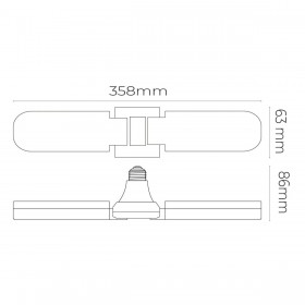 Lampadina LED EDM 98908 15 W E27 1521 Lm 35,5 x 6,3 x 8,6 cm Multidirezionale (6500 K)