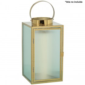 Lanterna Alexandra House Living Dorato Acciaio 16 x 30 x 16 cm Portacandele