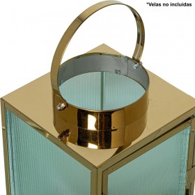 Lanterna Alexandra House Living Dorato Acciaio 16 x 30 x 16 cm Portacandele