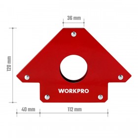 Squadra magnetica per saldatura Workpro 5" 12,5 cm