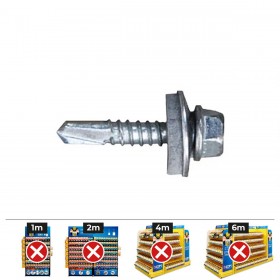 Scatola a viti CELO 7301 Ø 5,5 x 19 mm Con Rondella Esagonale Punta da trapano (500 Unità)