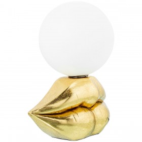 Lampada da tavolo Alexandra House Living Oro Dorato Acrilico Plastica Melammina 19 x 23 x 13 cm Labbra
