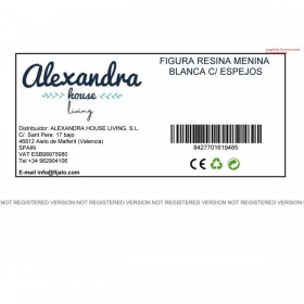 Statua Decorativa Alexandra House Living Bianco Plastica Vestito 18 x 13 x 23 cm Specchi