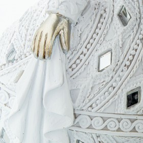 Statua Decorativa Alexandra House Living Bianco Plastica Vestito 18 x 13 x 23 cm Specchi
