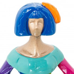 Statua Decorativa Alexandra House Living Multicolore Plastica Vestito 15 x 13 x 20 cm