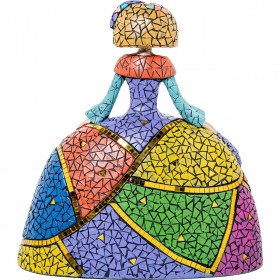 Statua Decorativa Alexandra House Living Multicolore Plastica Vestito 27 x 15 x 28 cm