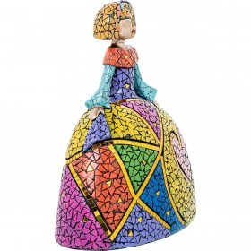 Statua Decorativa Alexandra House Living Multicolore Plastica Vestito 27 x 15 x 28 cm