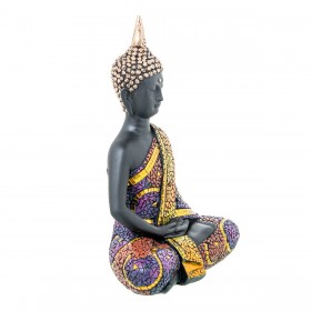 Statua Decorativa Alexandra House Living Multicolore Plastica Buddha 22 x 13 x 30 cm
