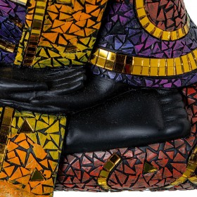 Statua Decorativa Alexandra House Living Multicolore Plastica Buddha 22 x 13 x 30 cm