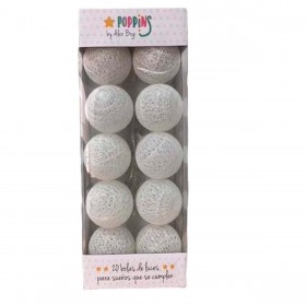 Ghirlanda con Sfere LED Roymart Poppins Bianco