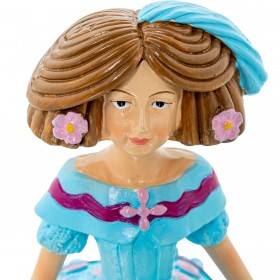 Statua Decorativa Alexandra House Living Celeste Plastica Vestito 15 x 15 x 21 cm