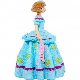 Statua Decorativa Alexandra House Living Celeste Plastica Vestito 15 x 15 x 21 cm
