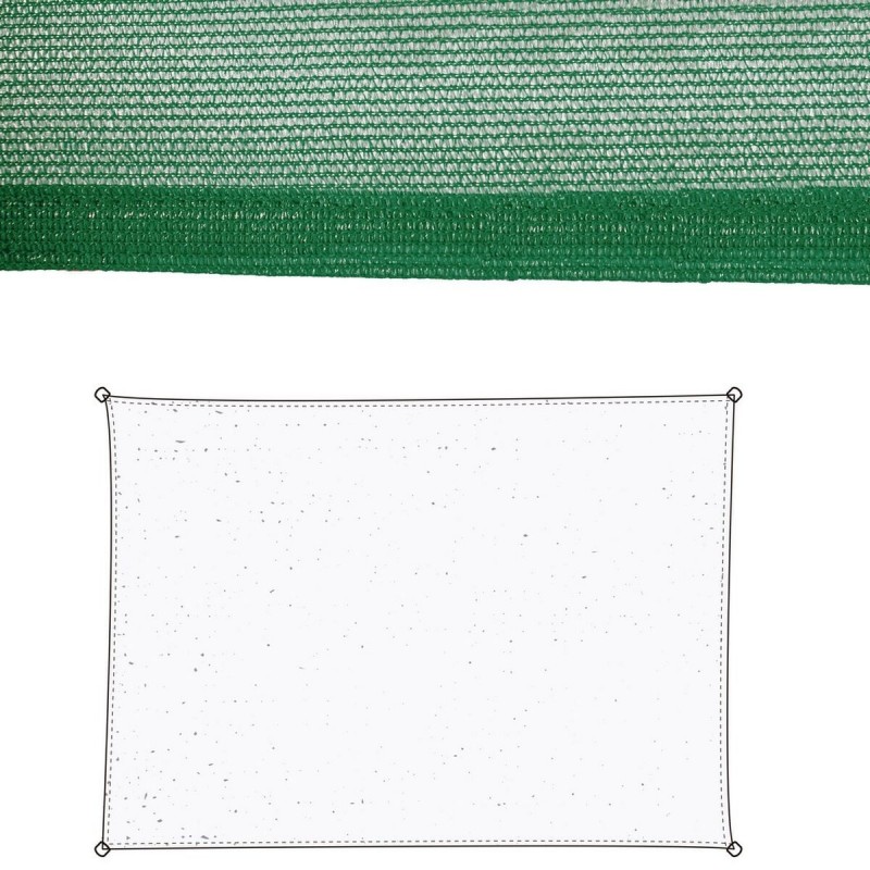 Vela parasole Vela sombreo Verde 300 x 400 x 0,5 cm Tenda