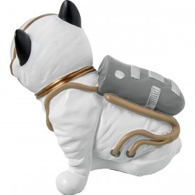 Statua Decorativa Alexandra House Living Plastica Cane Astronauta 19 x 15 x 20 cm