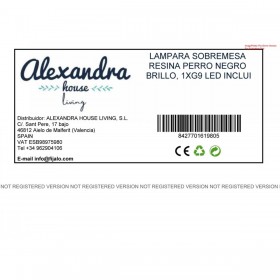 Lampada da tavolo Alexandra House Living Nero Acrilico Plastica Melammina 47 x 23 x 20 cm Cane