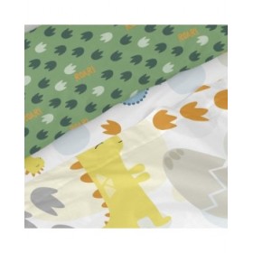 Set di Lenzuola HappyFriday Happynois Happydino Multicolore 2 Pezzi