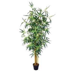 Pianta Decorativa Cemento Tessuto Bambù 150 cm
