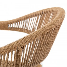 Sedia da giardino Neska Bianco Alluminio rattan sintetico 56 x 59,5 x 81 cm