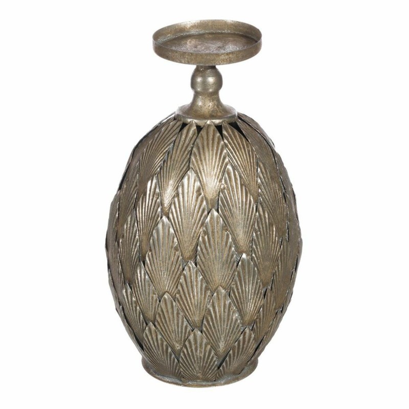 Portacandele 15,5 x 15,5 x 28 cm Metallo Argento