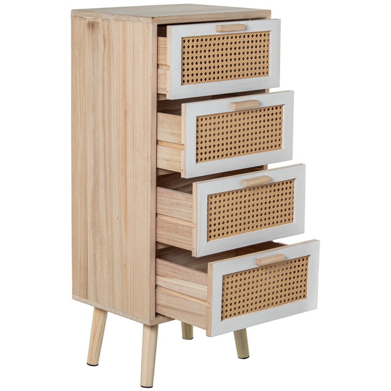 Cassettiera Alexandra House Living Bianco Marrone Legno 40 x 91 x 30 cm