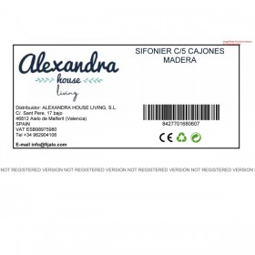 Cassettiera Alexandra House Living Bianco Marrone Legno 40 x 91 x 30 cm
