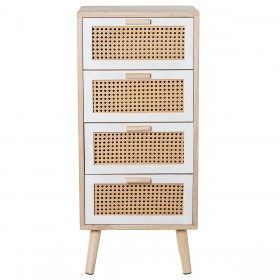 Cassettiera Alexandra House Living Bianco Marrone Legno 40 x 91 x 30 cm