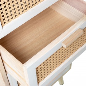 Cassettiera Alexandra House Living Bianco Marrone Legno 40 x 91 x 30 cm
