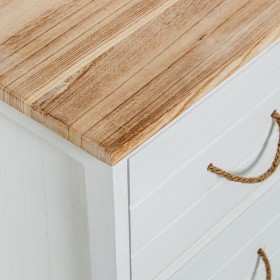 Comodino Alexandra House Living Bianco Marrone Legno 40 x 55 x 30 cm