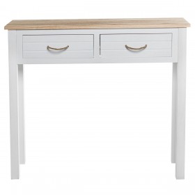 Console Alexandra House Living Bianco Marrone Legno 90 x 81 x 28 cm