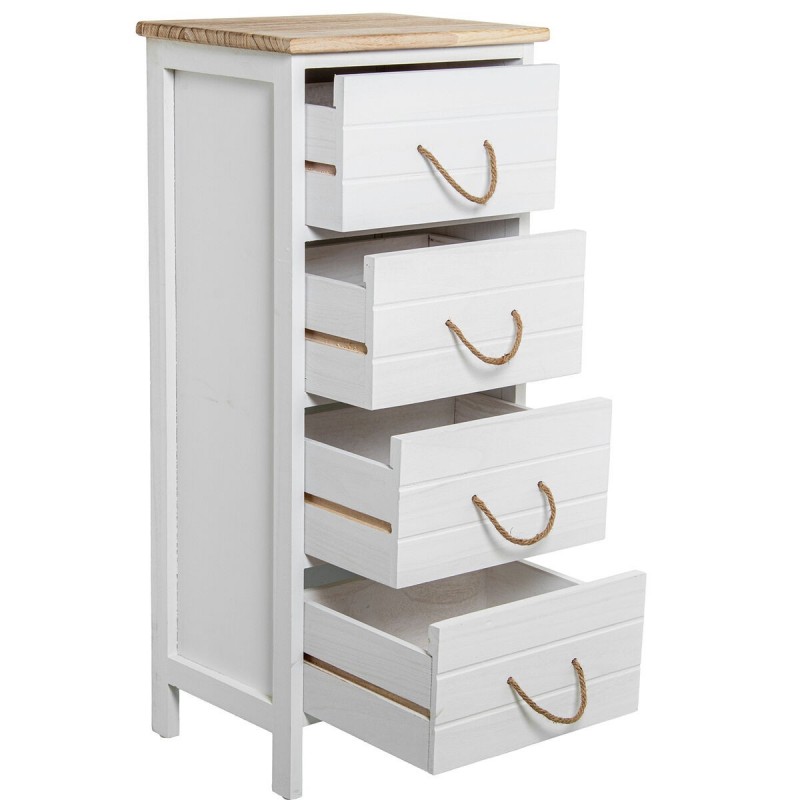 Cassettiera Alexandra House Living Bianco Marrone Legno 40 x 91 x 30 cm