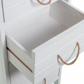 Cassettiera Alexandra House Living Bianco Marrone Legno 40 x 91 x 30 cm