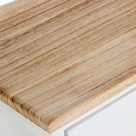 Cassettiera Alexandra House Living Bianco Marrone Legno 40 x 91 x 30 cm