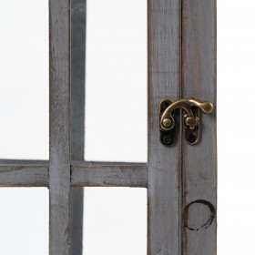 Lanterna 28 x 28 x 75 cm Portacandele Grigio Legno di abete (2 Unità)