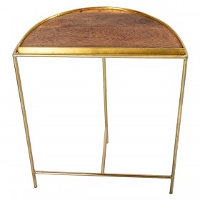 Set di 2 tavoli Alexandra House Living Marrone Dorato
