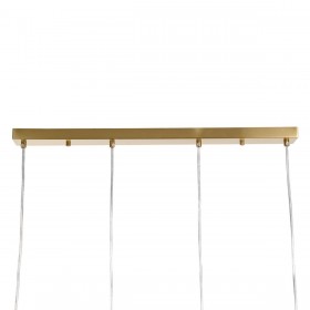 Lampadario 91 x 11 x 45 cm Cristallo Dorato Metallo