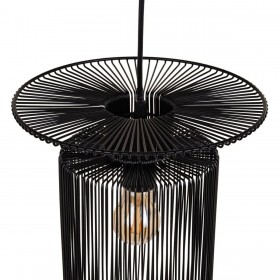 Lampadario 27 x 27 x 30,5 cm Nero Ferro Ø 27 cm