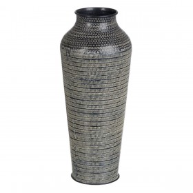 Vaso 20 x 20 x 49,5 cm Nero Alluminio