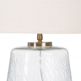 Lampada da tavolo Bianco Dorato Cotone Metallo Cristallo Ottone Ferro 40 W 220 V 240 V 220-240 V 35 x 35 x 63 cm