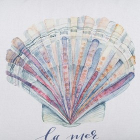 Cuscino 100 % cotone Conchiglie 45 x 30 cm