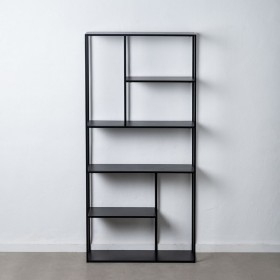 Scaffale 90 x 30 x 188 cm Nero Acciaio