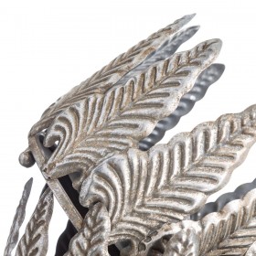 Portacandele Argentato Ferro 20,5 x 20,5 x 16 cm (2 Unità)